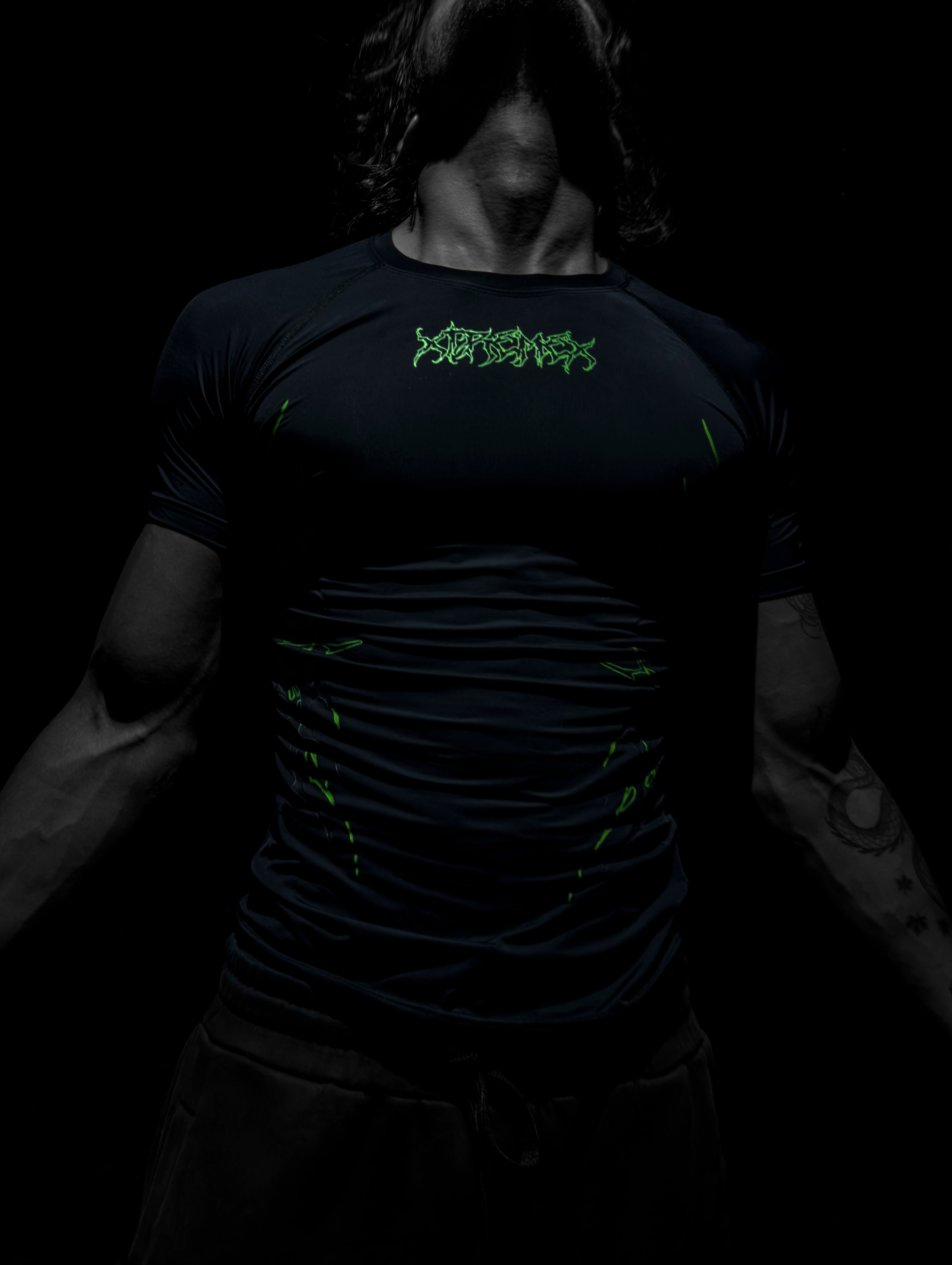 Image of Green Fury Compression Tshirt Half Sleeve
