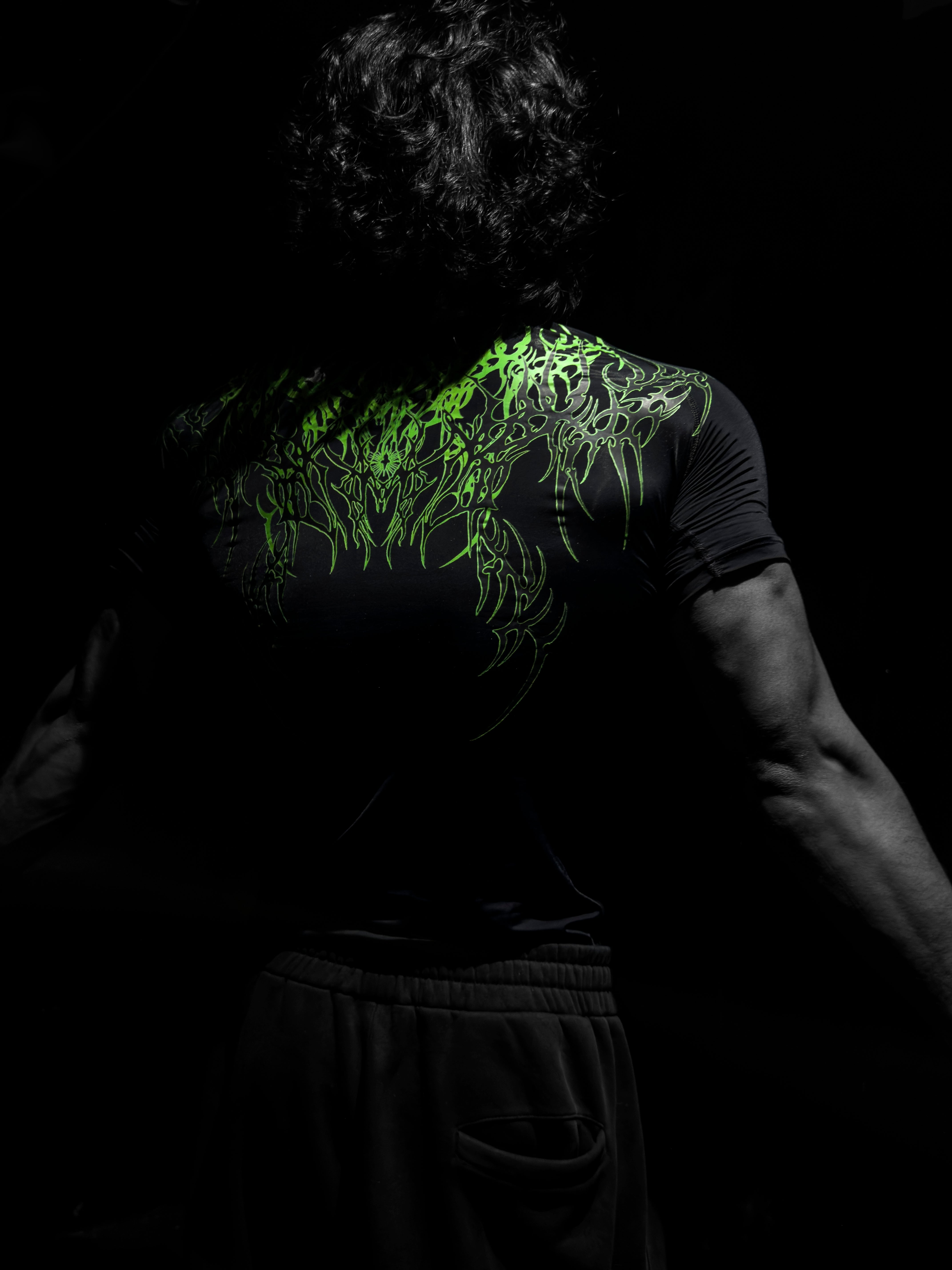 Image of Green Fury Compression Tshirt Half Sleeve
