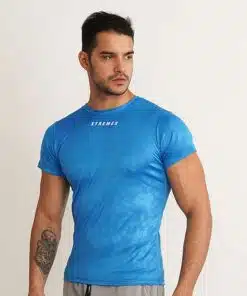Camo Slim Fit Tshirt - Sky blue, S