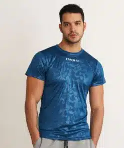 Camo Slim Fit Tshirt - Teal, S