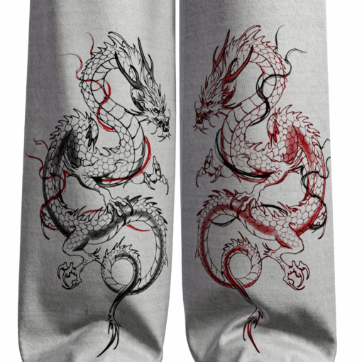 Twin Dragon Unisex Joggers - Image 2